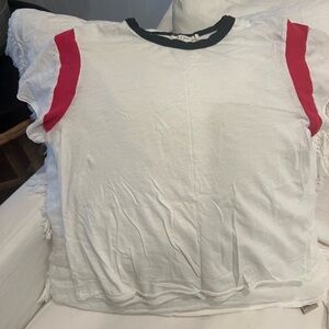 Rag & Bone XS White T-Shirt with pink and navy Accents